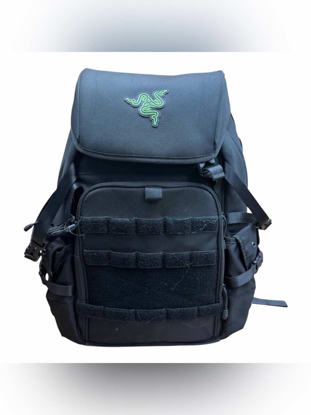 Razer Black Backpack with Green Logo - Tactical Style
